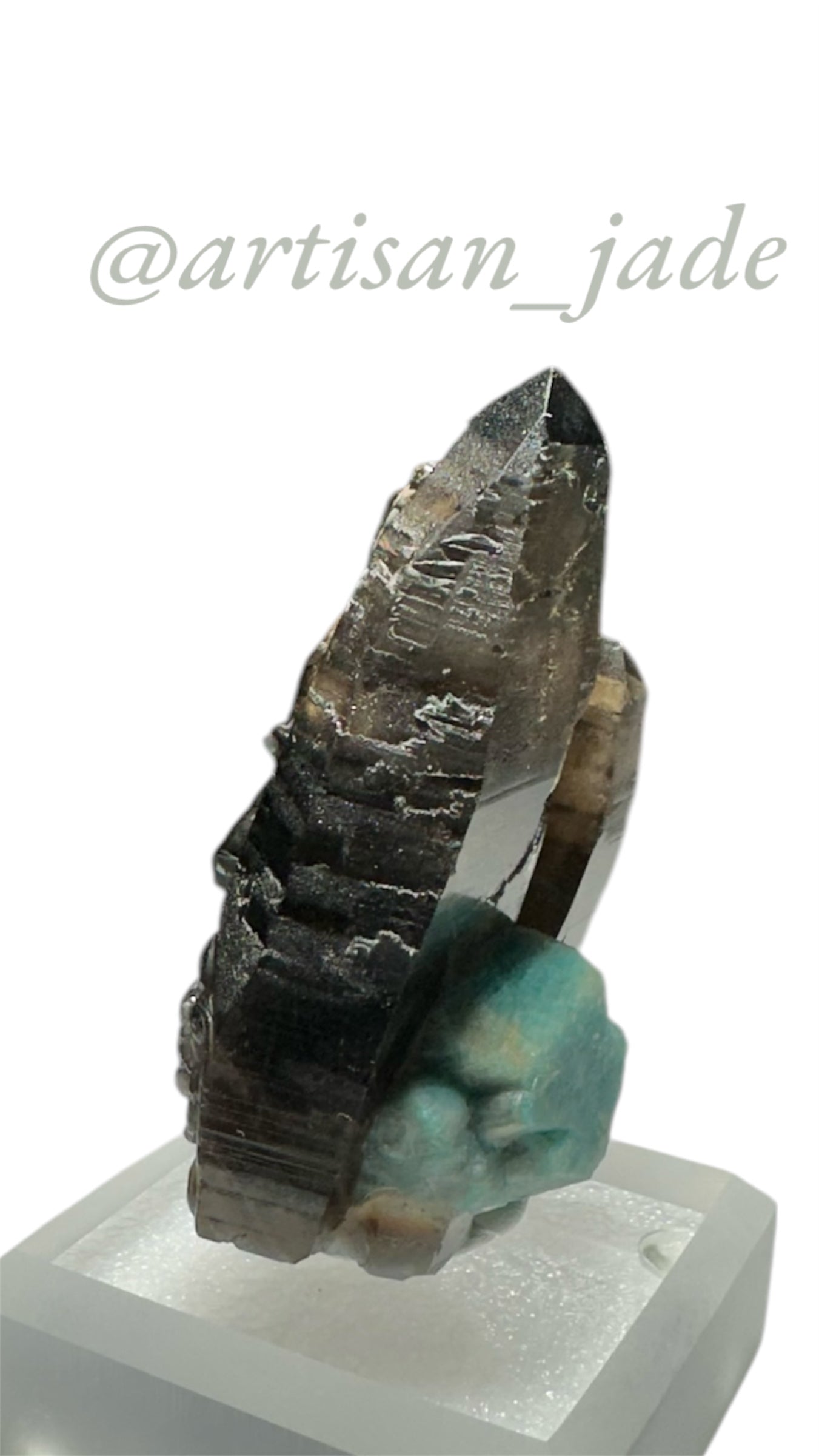 Quan-Yin Smoky Quartz and Amazonite
