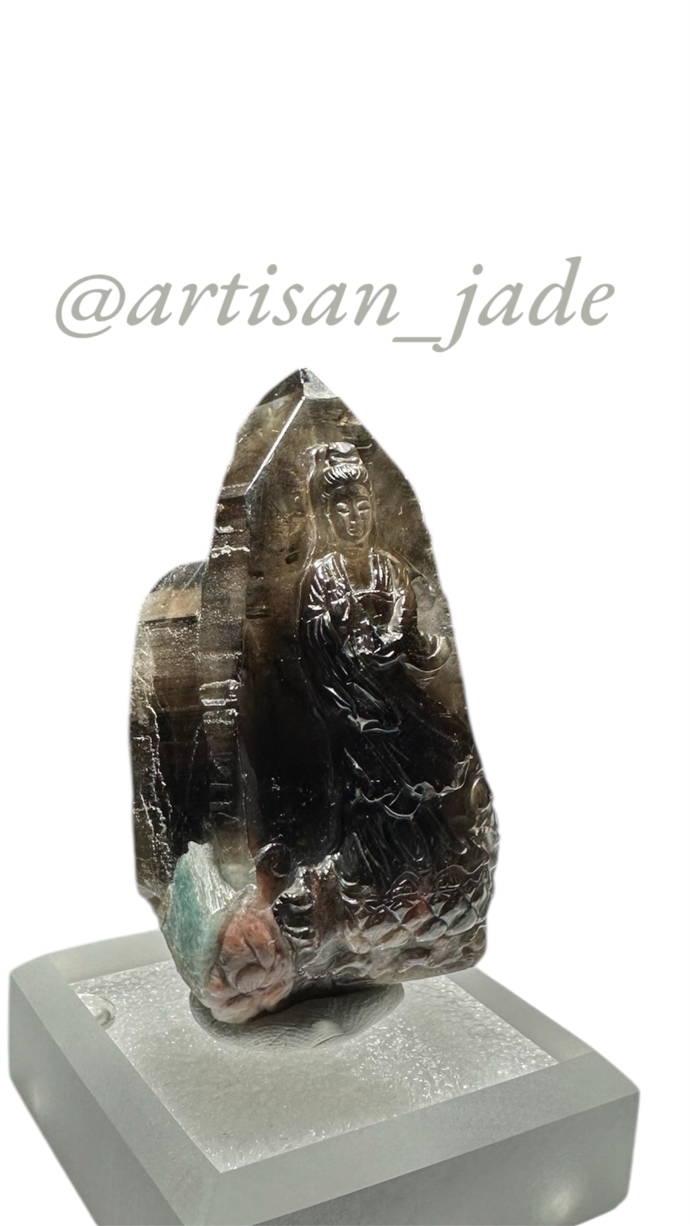 Quan-Yin Smoky Quartz and Amazonite