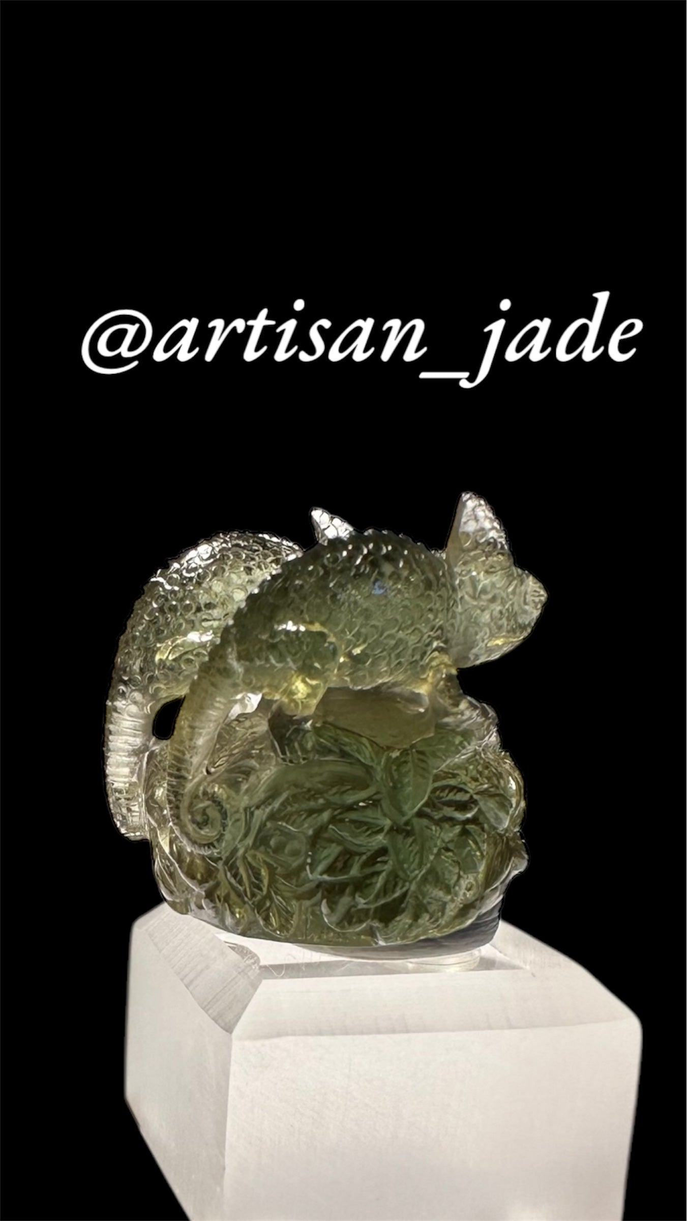 3D Chameleon Pair, Green Tourmaline, San Diego, California
